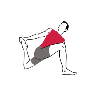 Low lunge quad stretch, illustration