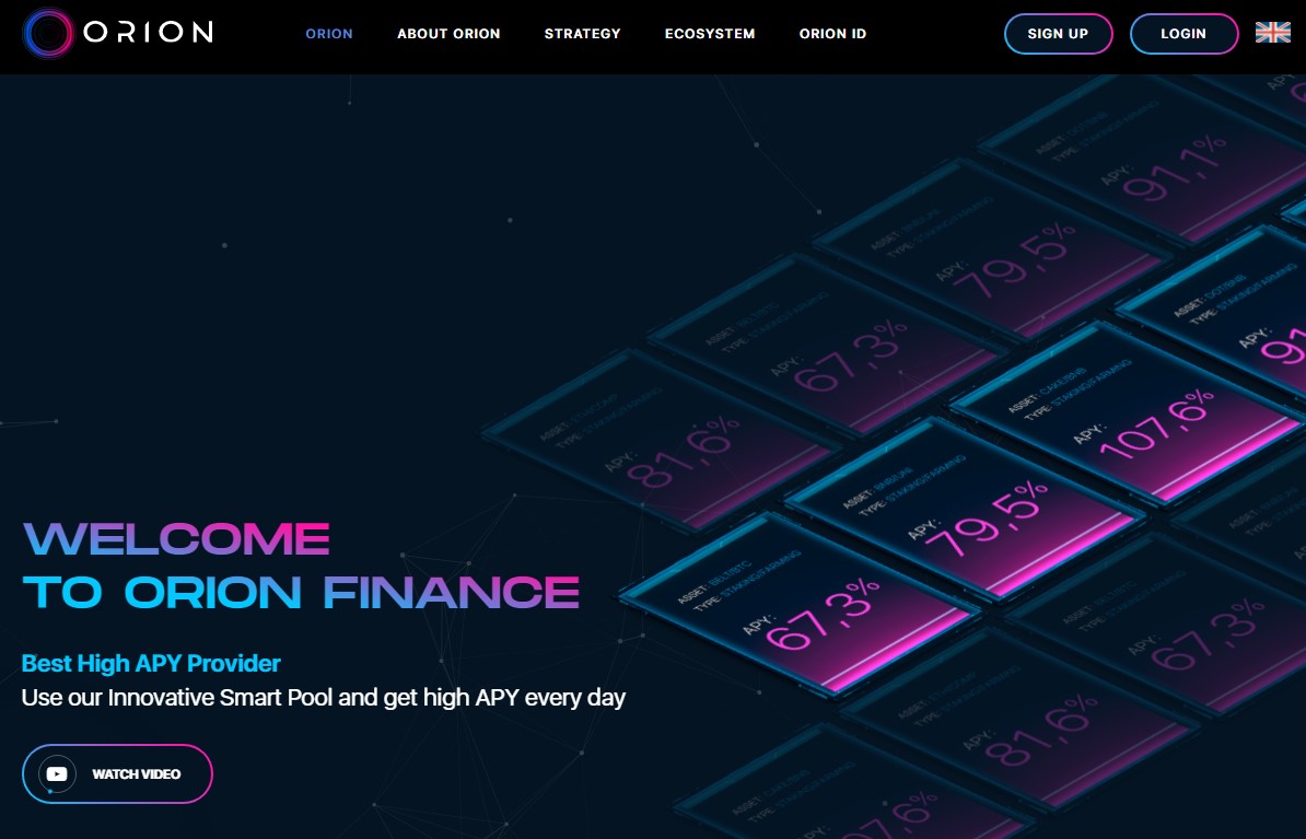 Orion Finance website