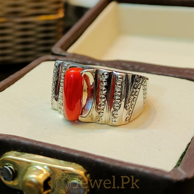 Natural Red Coral Marjaan Ring 3