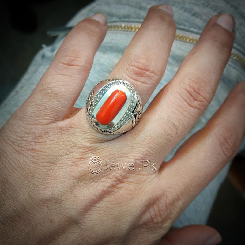 Natural Red Coral Marjaan Stone Marjan Ring Islamic Stone 16