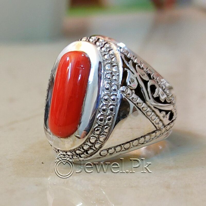 Natural Red Coral Marjaan Stone Marjan Ring Islamic Stone 19