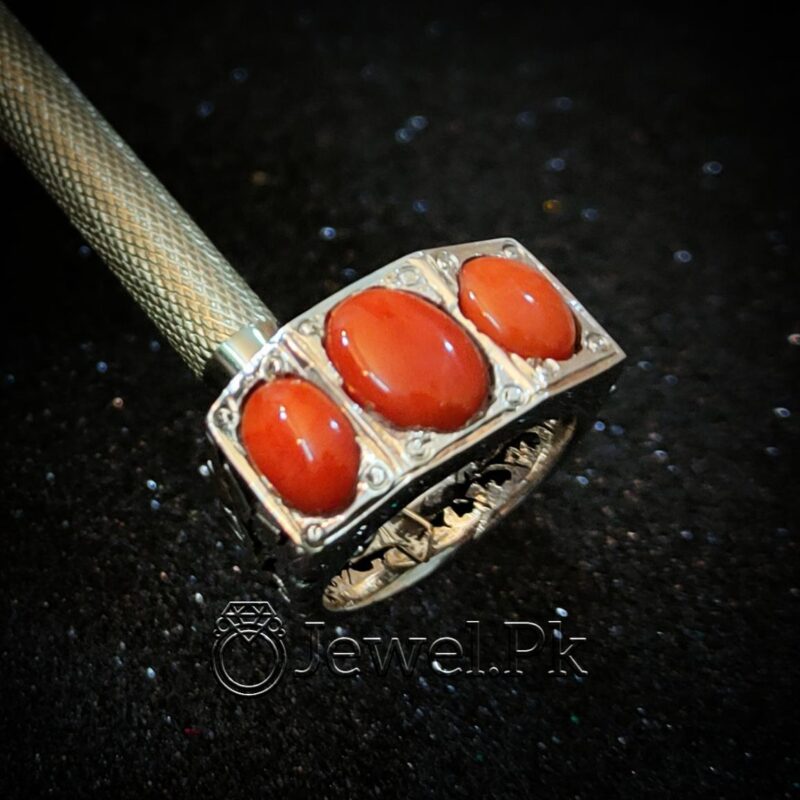 Natural Red Coral Marjaan Stone Marjan Ring Islamic Stone 4