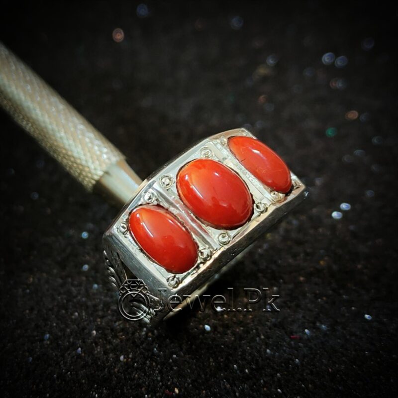 Natural Red Coral Marjaan Stone Marjan Ring Islamic Stone 7