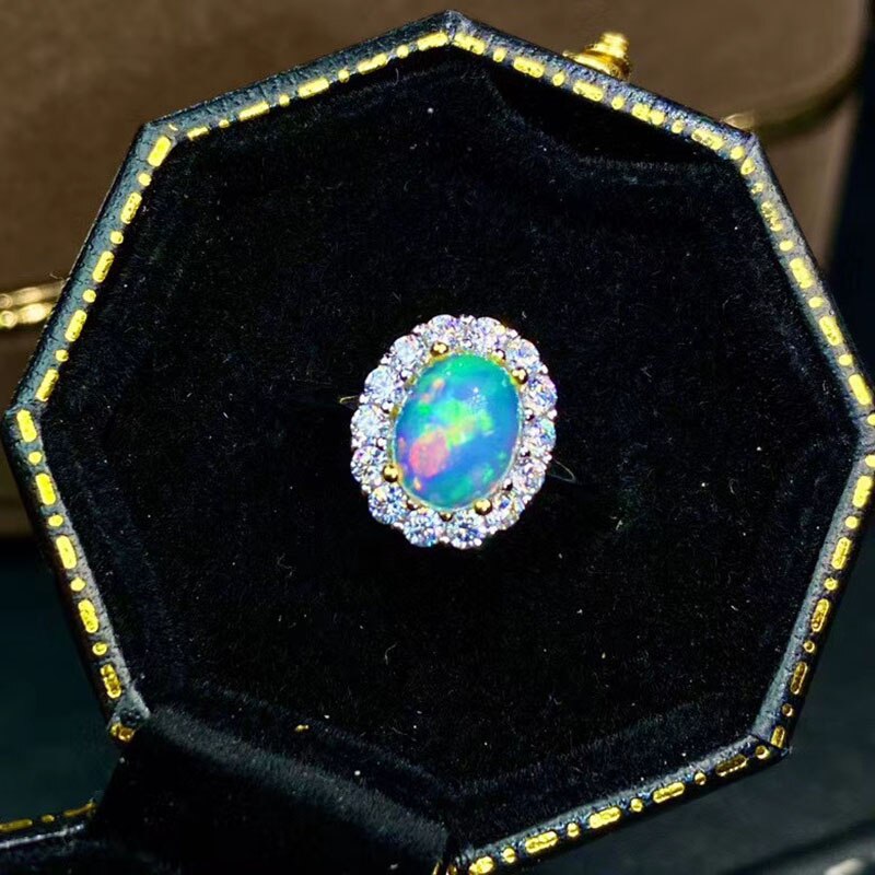 Natural Opal Ring for Women Ladies Ring Opal 925 Silver 1