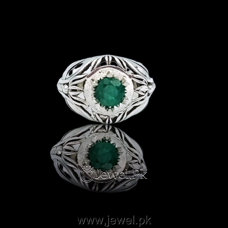 Natural Emerald Ring 925 Silver 1