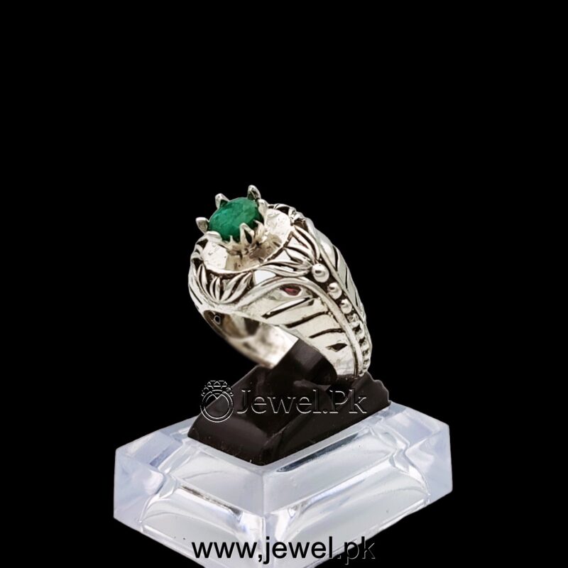 Natural Emerald Ring 925 Silver 2