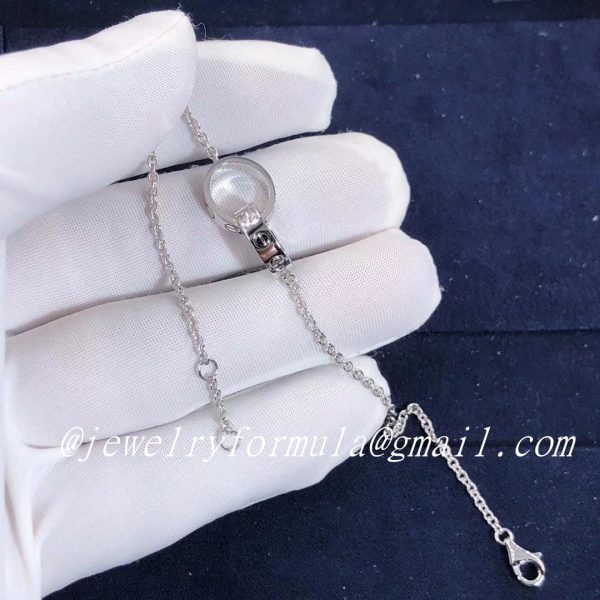Customized Jewelry:Authentic Cartier 18k White Gold Love 2 Hoops Gold Chain Bracelet B6027200