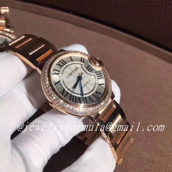 Customized Jewelry:Cartier Ballon Bleu De Cartier Pink Gold 18K 33mm W6920096