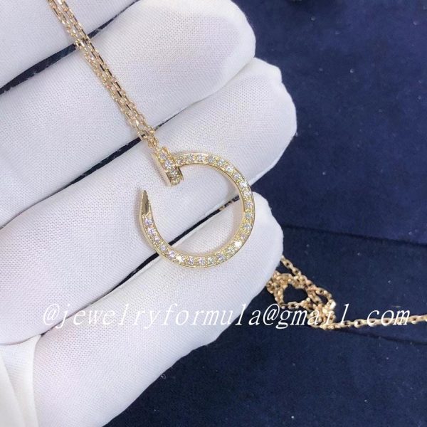 Customized Jewelry:Cartier Juste un Clou 18k Yellow Gold and Pave Diamond Nail Necklace
