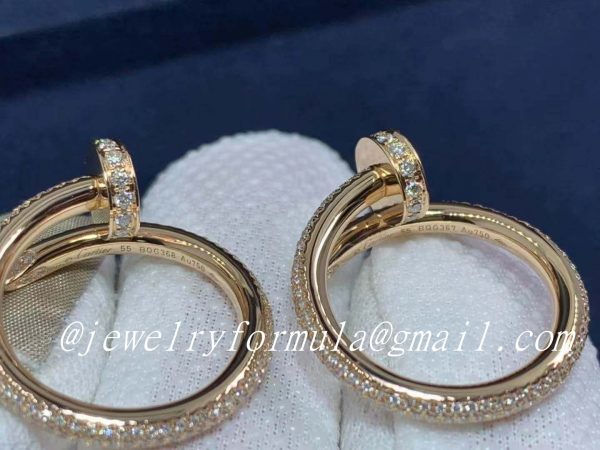 Customized Jewelry:Cartier Juste un Clou Ring in 18k Rose Gold with Diamonds N4748600