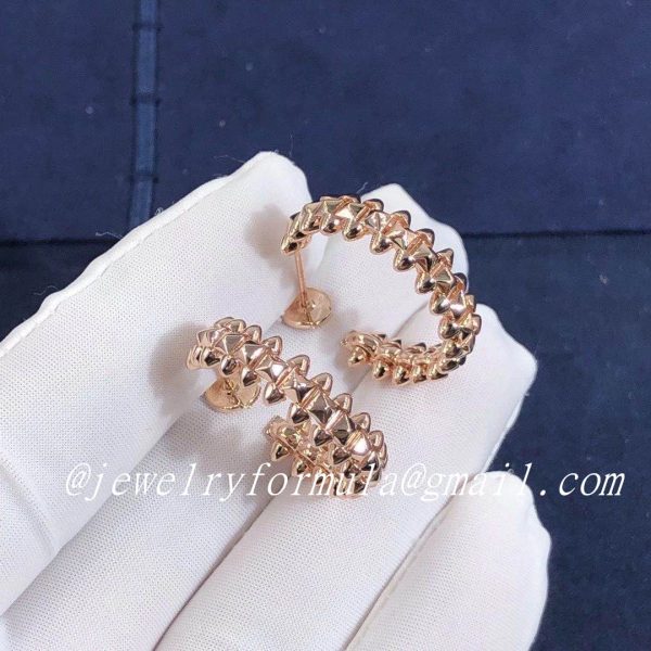 Customized Jewelry:Custom 18k Rose Gold Clash de Cartier Earrings B8301415