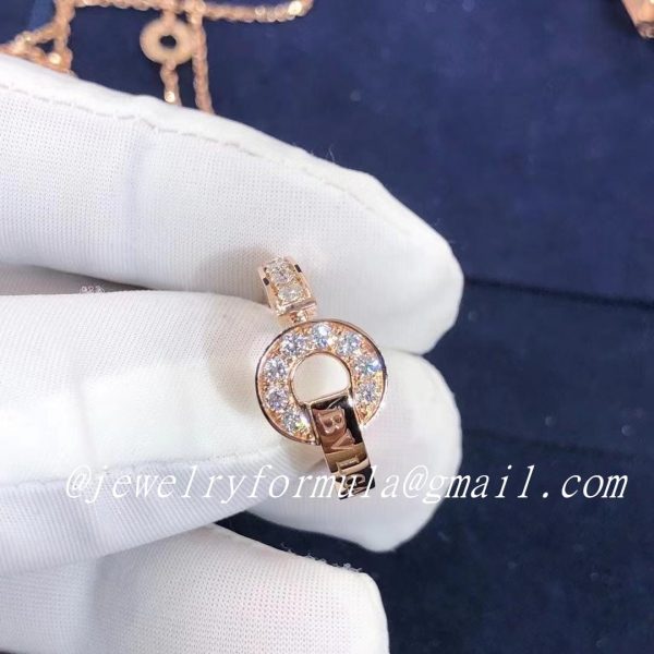 Customized Jewelry: Custom Made BVLGARI BVLGARI 18 kt rose gold ring set with pavé diamonds AN855854