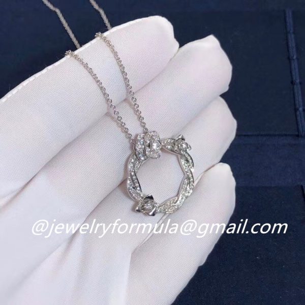 Customized Jewelry:Custom Made Piaget 18k White Gold Diamond Pendant G33U0091