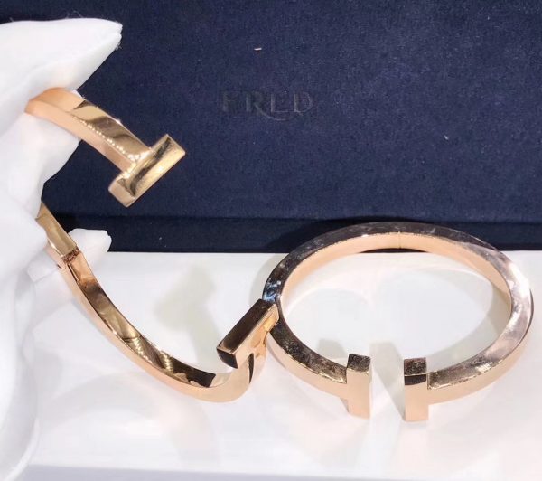 Customized Jewelry18K Pink Gold Tiffany T Square Bracelet