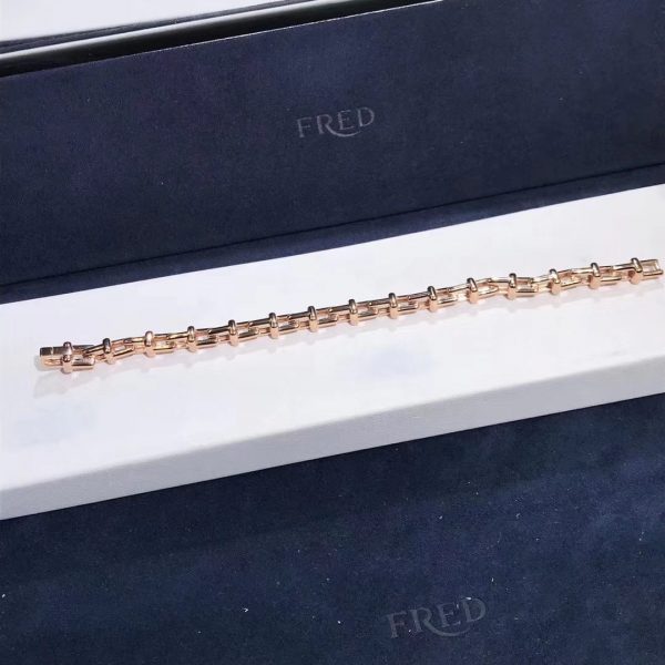 Customized Jewelry18k Pink Gold Tiffany T Chain Bracelet