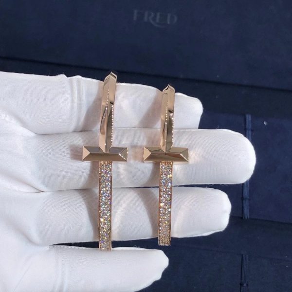 Customized Jewelry18k Rose Gold Tiffany T T1 Wide Diamond Hinged Bangle