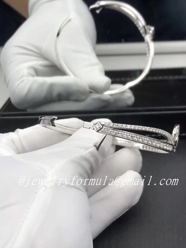 Customized Jewelry18k White Gold Chaumet Joséphine Eclat Floral Diamond Bracelet