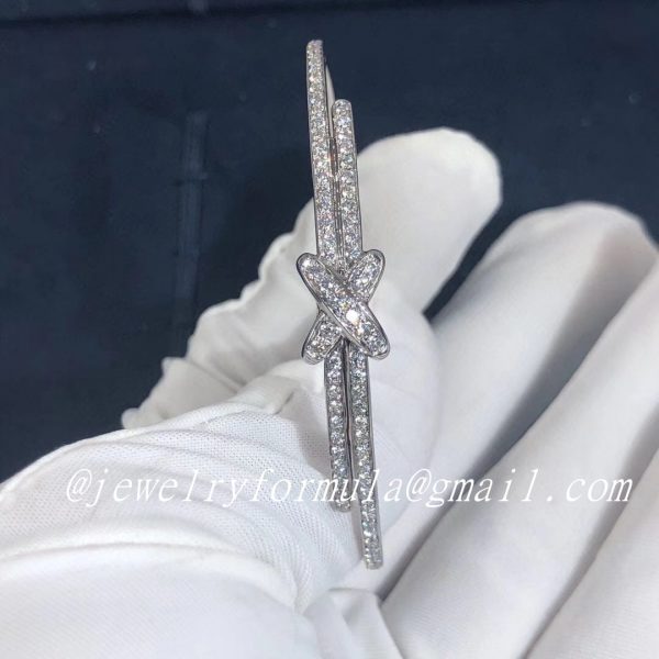 Customized JewelryChaumet Jeux De Liens 18Kt White Gold Bracelet Brilliant Cut Diamonds 081798