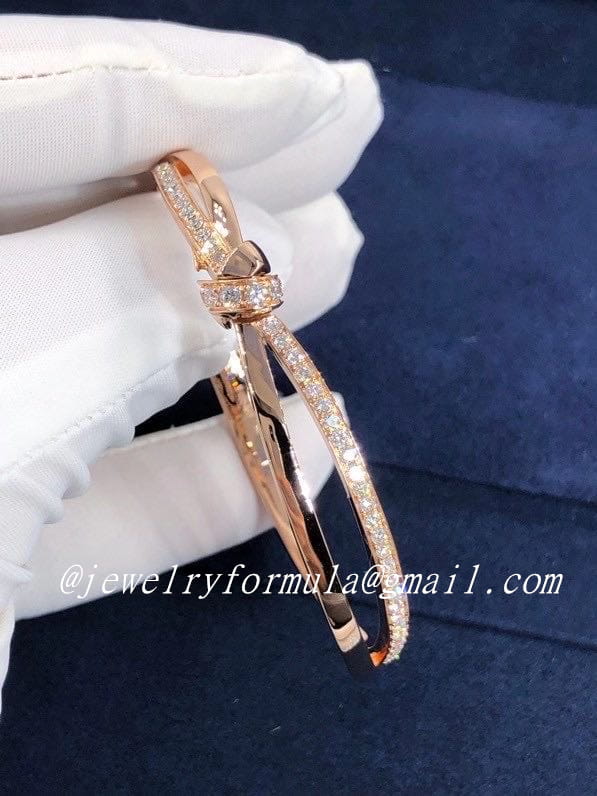 Customized JewelryChaumet Jeux De Liens Dimond Bracelet 18K Rose Gold With Diamonds 083229