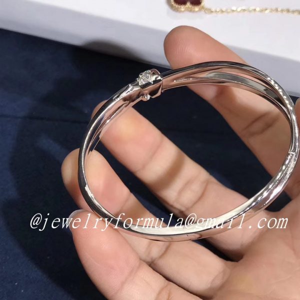 Customized JewelryChaumet Jeux De Liens Dimond Bracelet 18K White Gold With Diamonds 083228