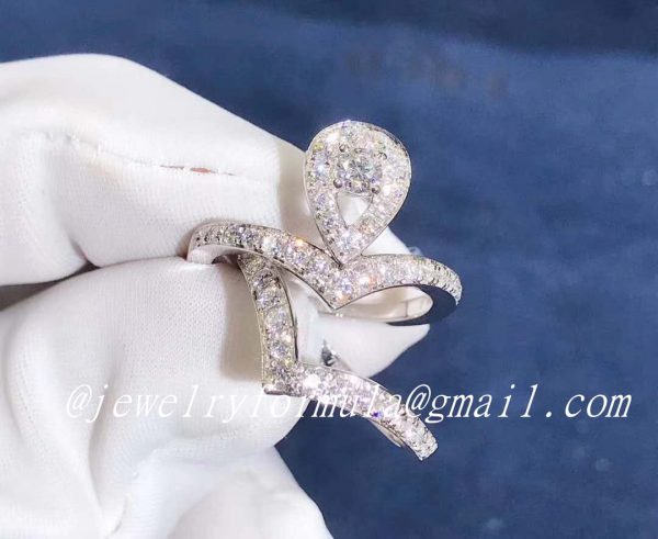Customized JewelryChaumet Josephine Aigrette 18K White Gold Diamond Ring 083510