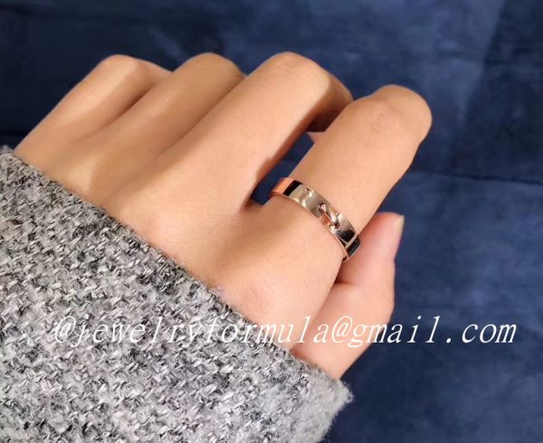 Customized JewelryChaumet Liens Dimond Couple Ring 18K Rose Gold With Diamonds 082560