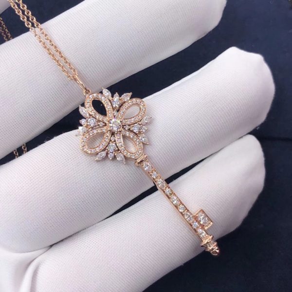 Customized JewelryInspired Tiffany Victoria Key Pendant Platinum with diamonds