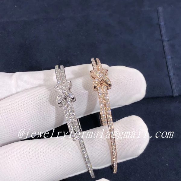Customized JewelryJeux de Liens Chaumet Premiers Liens bracelet in pink gold set with diamonds