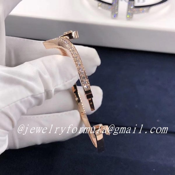 Customized JewelryJoséphine Aigrette 18ct pink gold and diamond bracelet