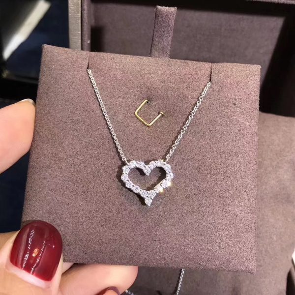 Customized JewelryTiffany & Co. Platinum Diamond Heart Pendant