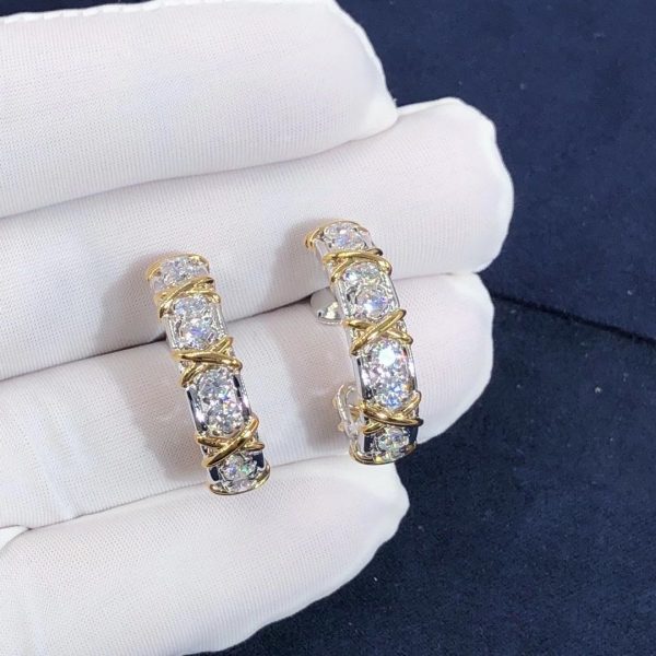 Customized JewelryTiffany & Co. Platinum Yellow Gold Jean Schlumberger Twenty Stone Diamond Earrings