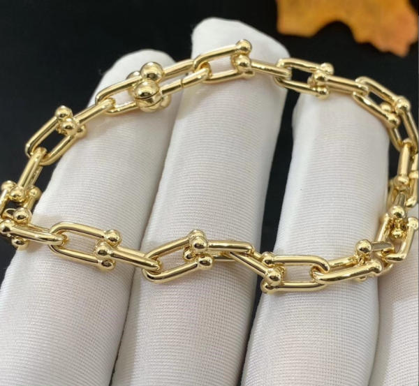 Customized JewelryTiffany HardWear Link 18K Yellow Gold Bracelet