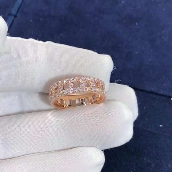 Customized JewelryTiffany T True Wide 18k Rose Gold With Diamonds Ring