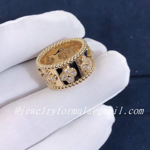 Customized JewelryVan Cleef & Arpels Perlée Clovers Ring Yellow Gold & Diamond