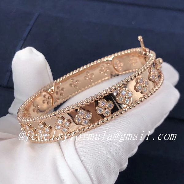 Customized JewelryVan Cleef & Arpels Perlee clovers bracelet 18k pink gold VCARN5B200