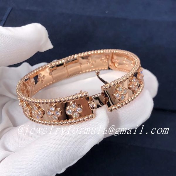 Customized JewelryVan Cleef & Arpels Perlee clovers bracelet 18k pink gold VCARN5B200