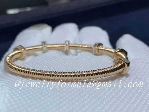 Customized Jewelry：Ecrou De Cartier 18k Yellow Gold Diamonds Bracelet N6714517