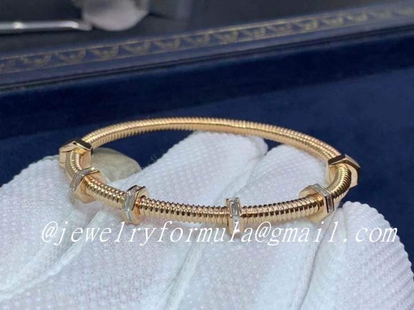 Customized Jewelry：Ecrou De Cartier 18k Yellow Gold Diamonds Bracelet N6714517