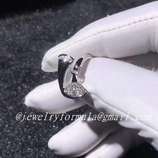 Customized Jewelry: Custom-made Bvlgari Divas Dream Ring 18k White Gold with Diamonds