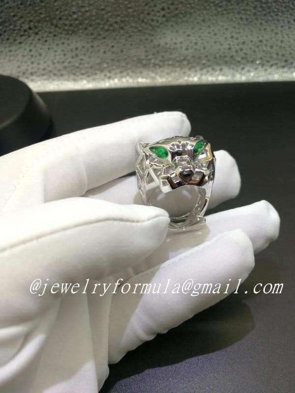Customized Jewelry:18k White Gold Panthere de Cartier Ring