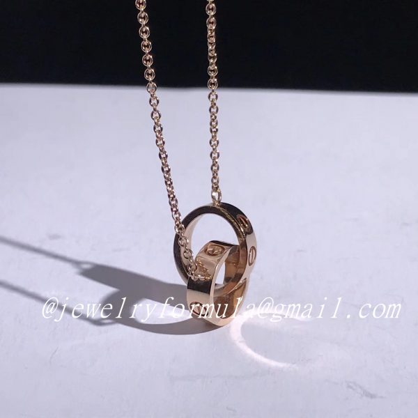 Customized Jewelry:Authentic Cartier Love Necklace 18K Pink Gold