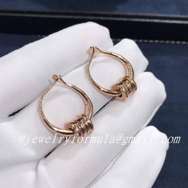 Customized Jewelry:Custom Made Bvlgari B.zero1 Hoop Earrings 18k Rose Gold