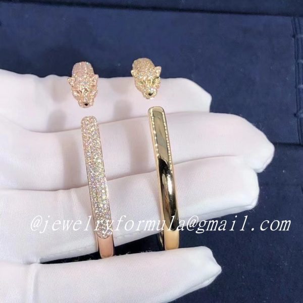 Customized Jewelry：Panthère de Cartier Bracelet Solid 18K Yellow Gold with Onyx & 2 Tsavorite Garnets, Onyx, Emeralds, Diamonds N6717817