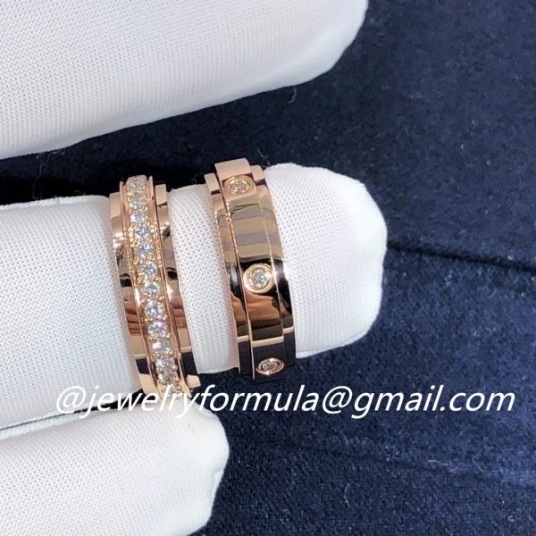Customized Jewelry:Piaget Possession Wedding Rings in 18k Rose Gold