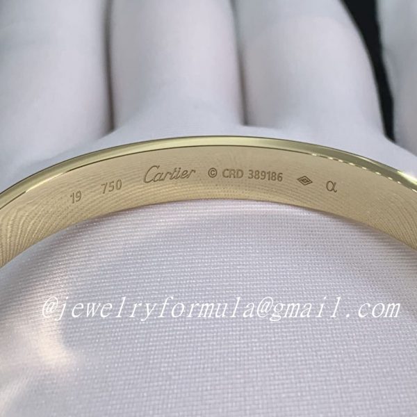 Customized Jewelry：Real 18K Gold Cartier Love Bracelet