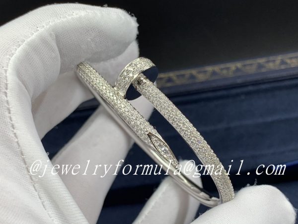 Customized Jewelry：Cartier Juste un Clou Bracelet 18K White Gold Set with 374 Brilliant-cut Diamonds N6707317