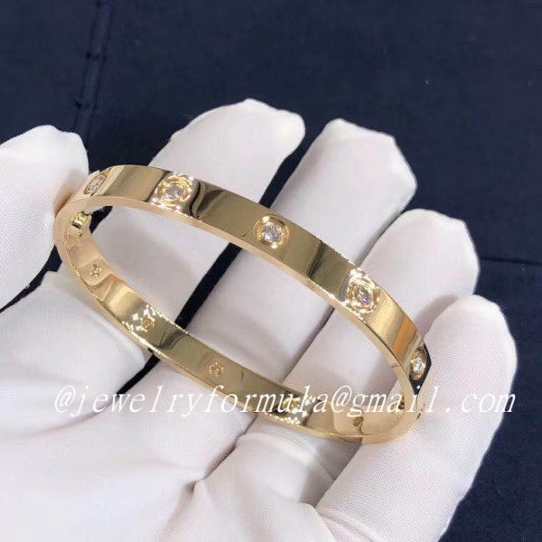 Customized Jewelry:Cartier Love 10-Diamond 18k Yellow Gold Bracelet B6040717