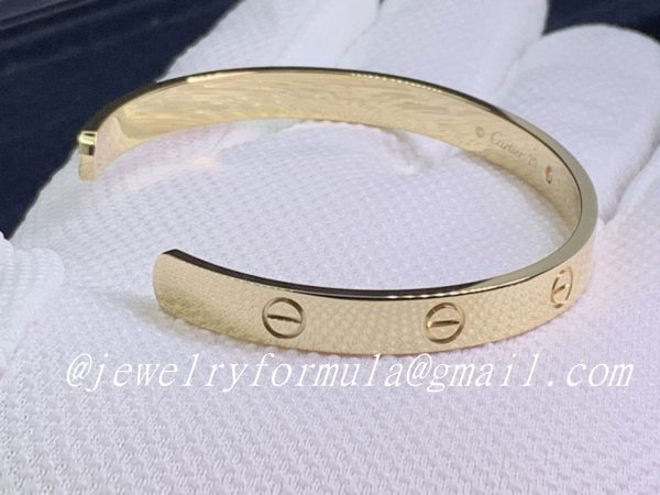 Customized Jewelry：Cartier Open Cuff Love Diamond Yellow Gold Bracelet