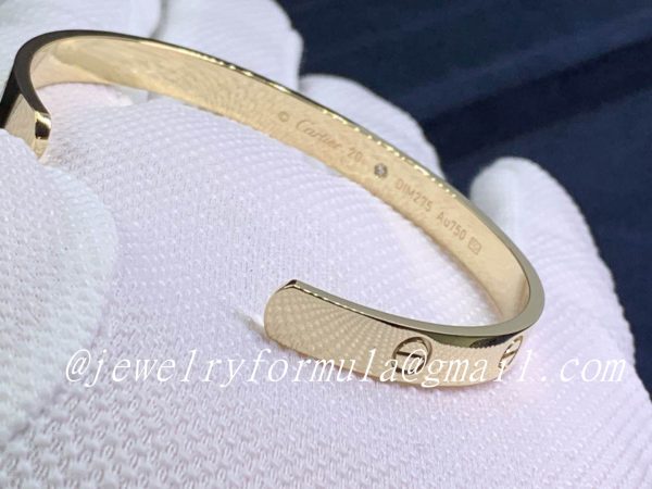 Customized Jewelry：Cartier Open Cuff Love Diamond Yellow Gold Bracelet