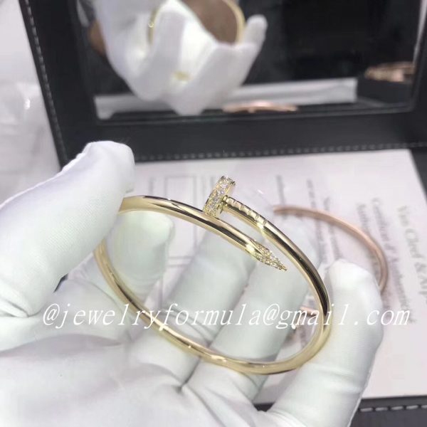 Customized Jewelry:18k Gold Cartier Juste un Clou Bracelet set with Diamonds
